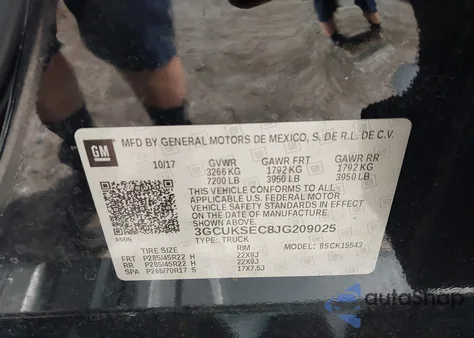 2018 Chevrolet Silverado 1500 1Lz from USA, damaged, VIN 3GCUKSEC8JG209025